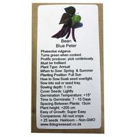 6 Degrees East Heirloom Veg Seeds - Bean - Blue Peter - Pole beans